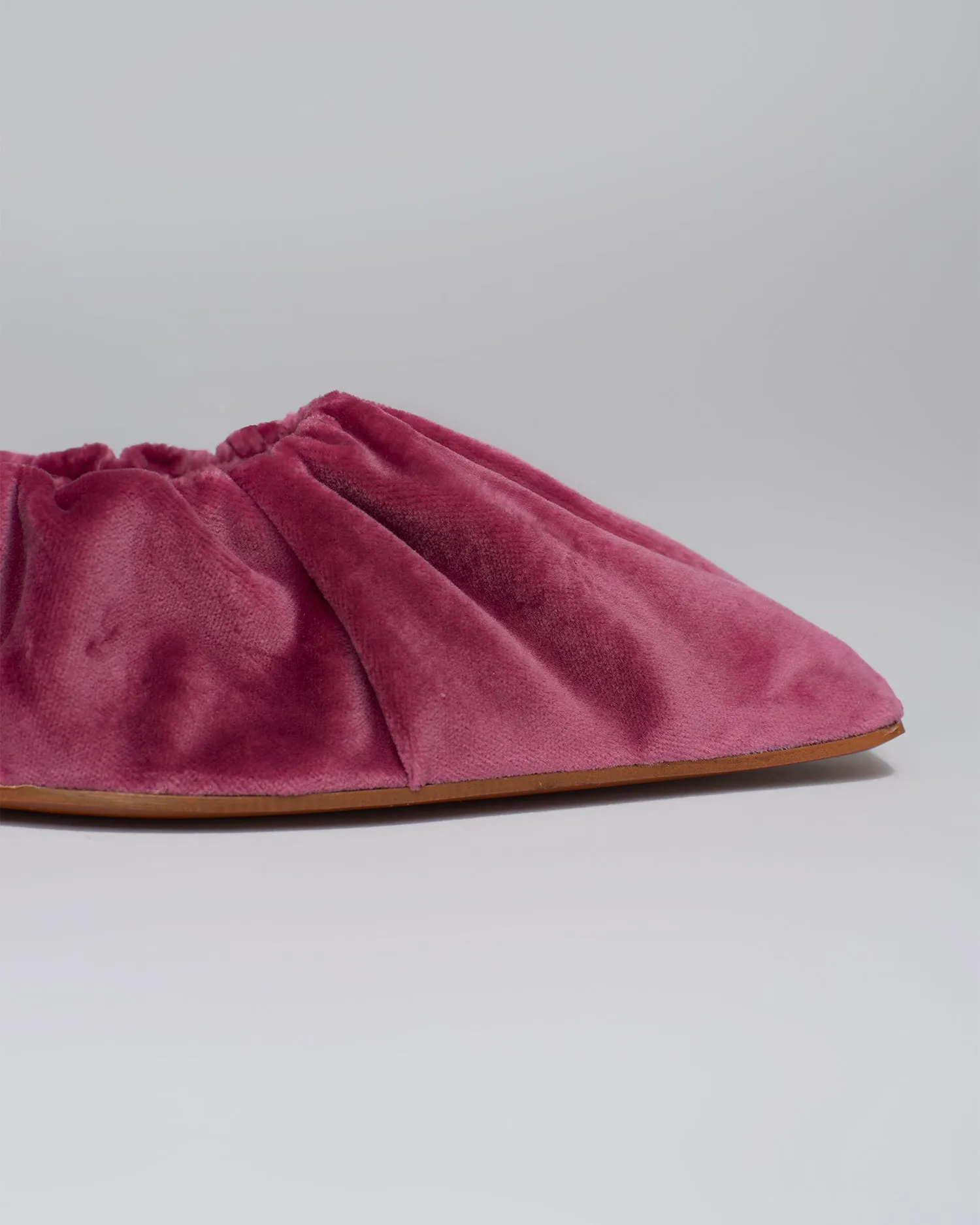 Matangi - Sale Ruched Velvet Flats - Peony Velvet sold by Nanushka product image thumbnail 3