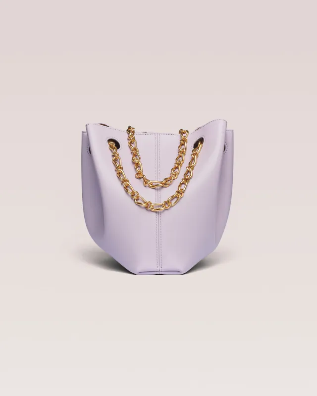 The Gather Bucket - Sale Vegan Nappa Leather Bucket Bag - Lilac sold by Nanushka