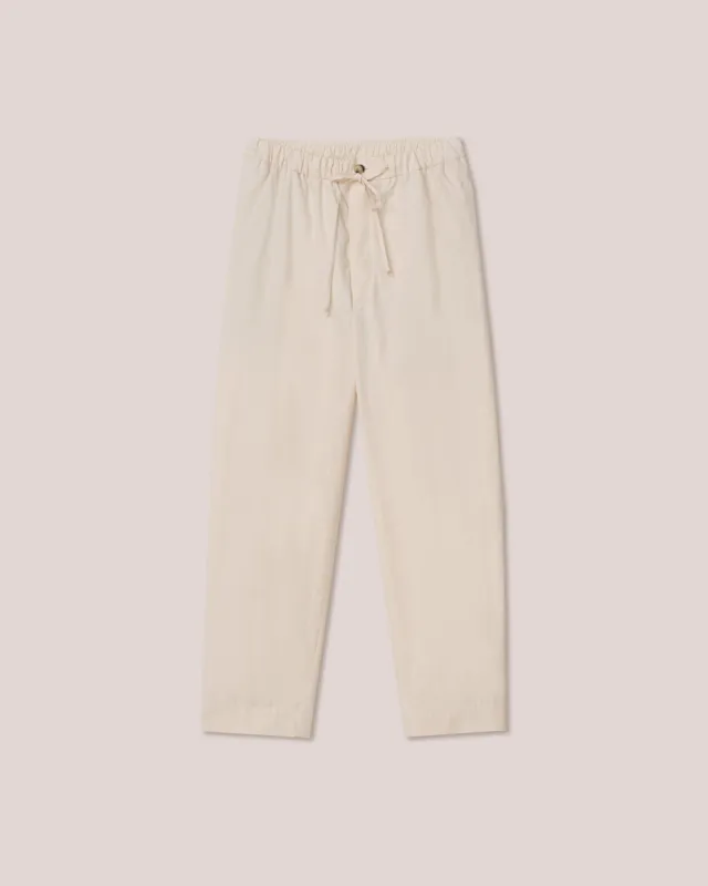 Jain - Heavy Poplin Relaxed Pants - Creme sold by Nanushka