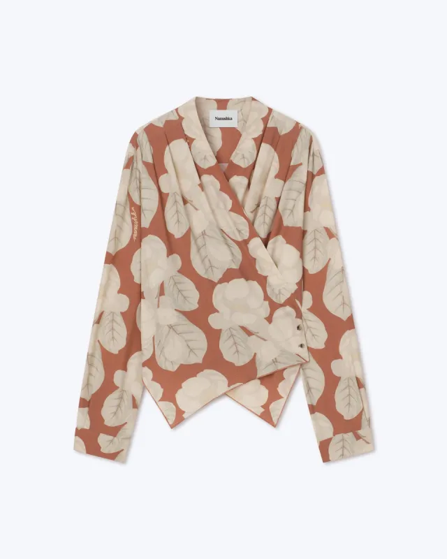 Saco - Sale Lightweight Printed Top - Faded Magnolia sold by Nanushka