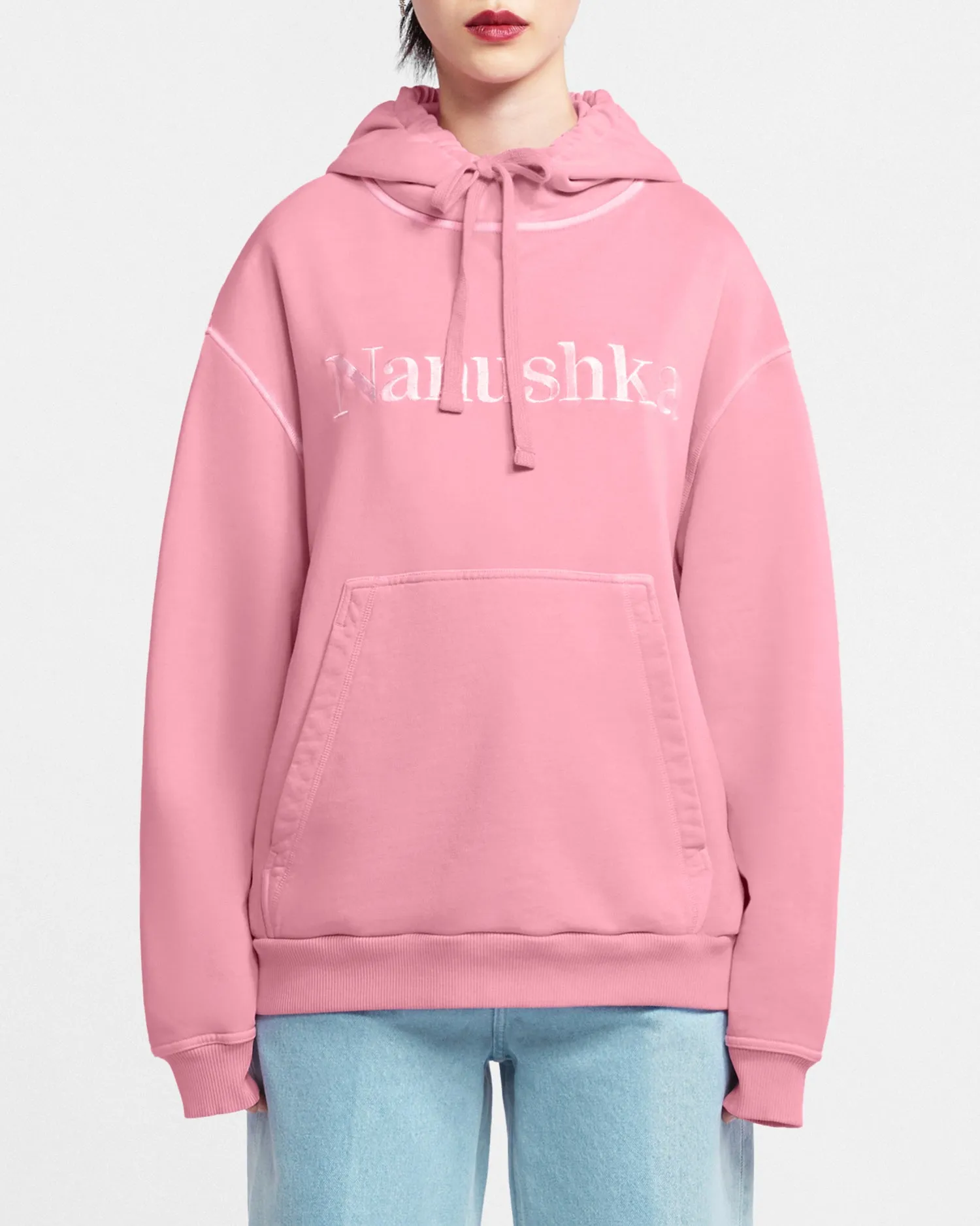 Ever - Sale Organically Grown Cotton-Fleece Hoodie - Washed Pink Pf23 sold by Nanushka product image thumbnail 5