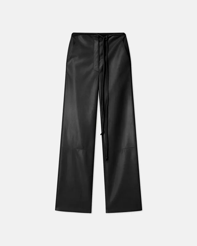 Maerle - SaleOkobor™ Alt-Leather Pants - Black sold by Nanushka