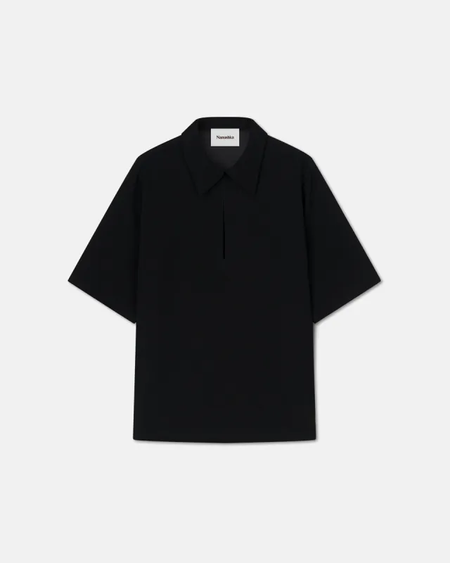 Niklas - Sale BouclÃ© Crepe Shirt - Black sold by Nanushka
