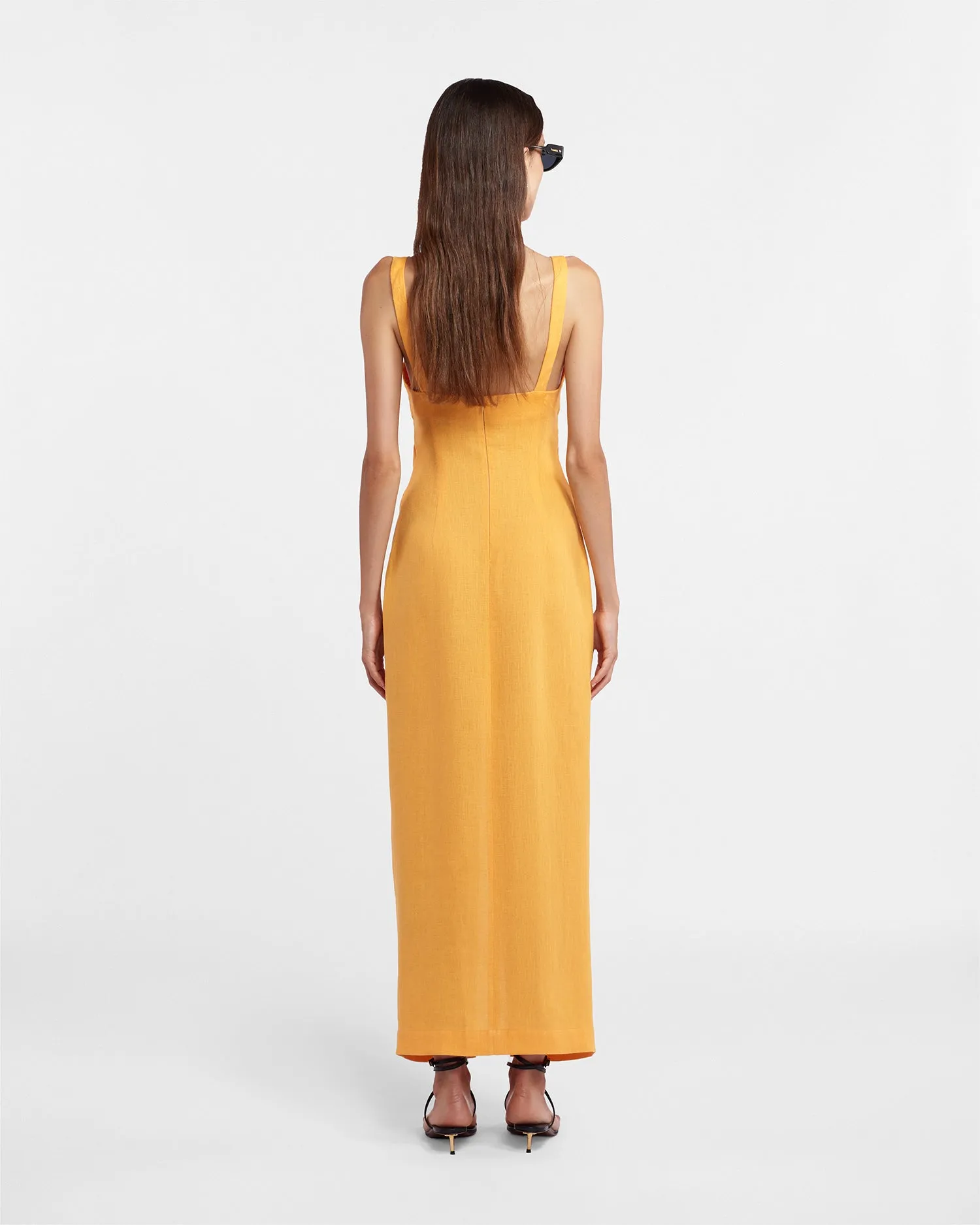 Kubra - Sale Ruched-Front Dress - Orange Pf23 sold by Nanushka product image thumbnail 4