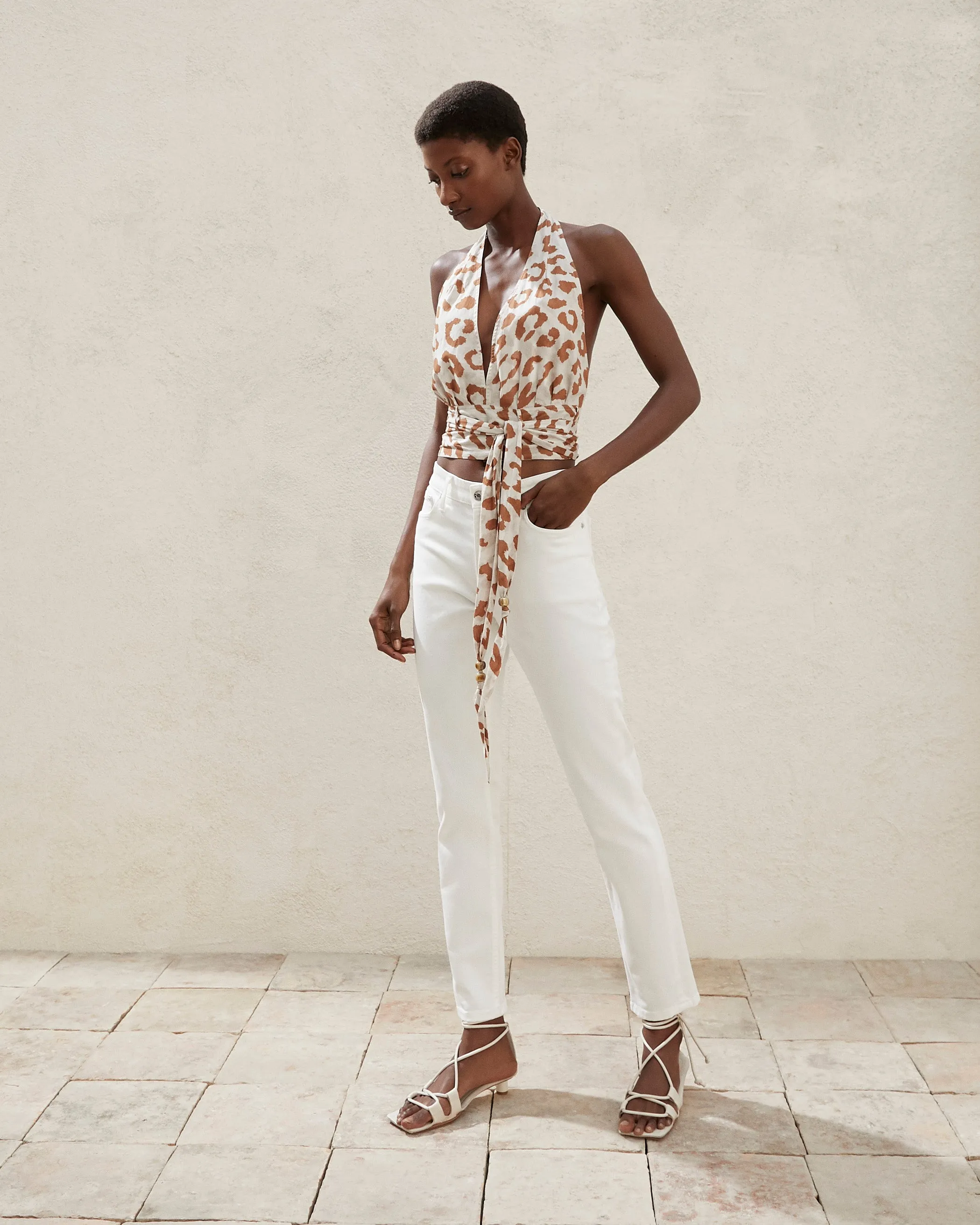 Ren - Mid Rise Skinny Jeans - White sold by Nanushka product image thumbnail 4