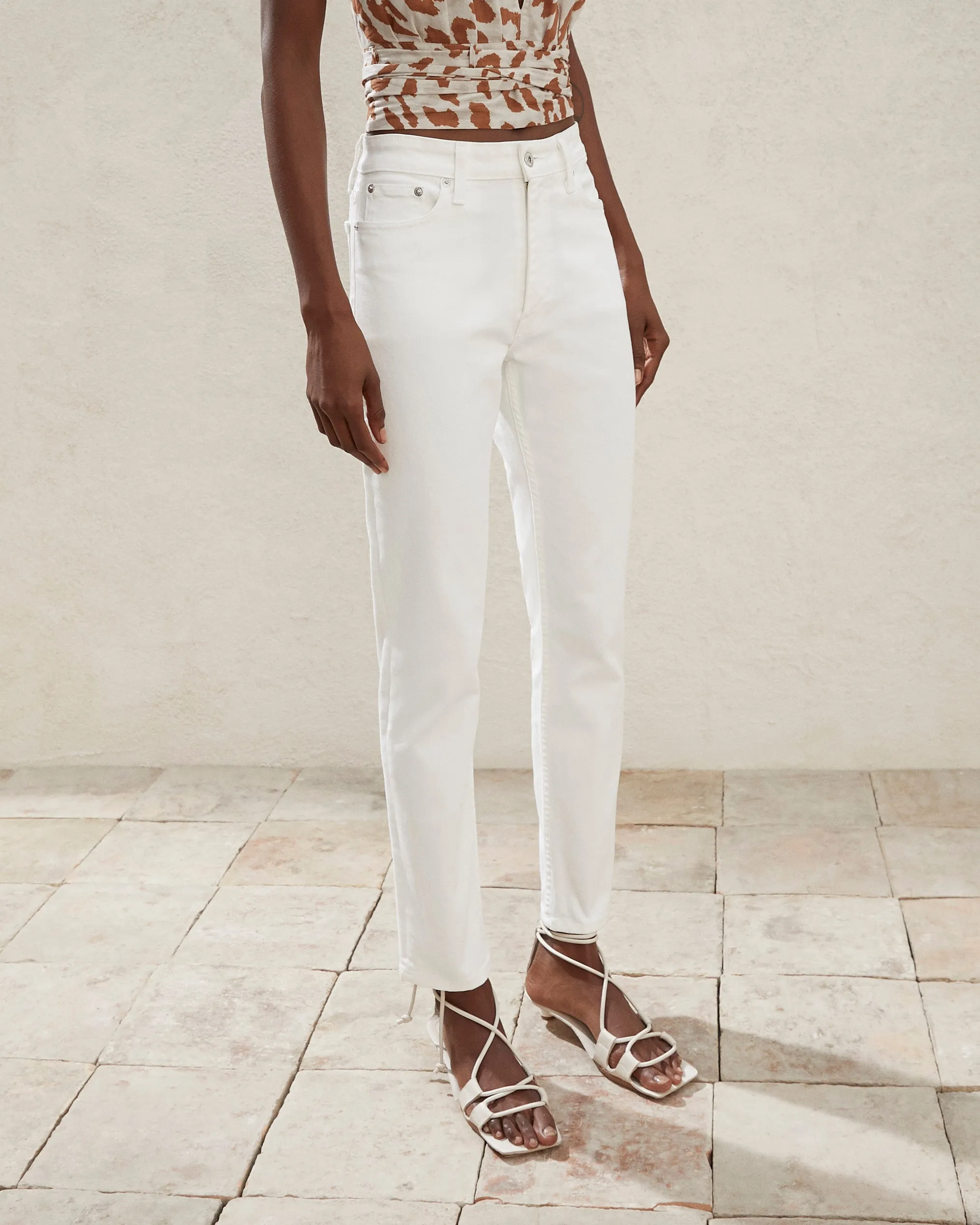 Ren - Mid Rise Skinny Jeans - White sold by Nanushka product image thumbnail 2