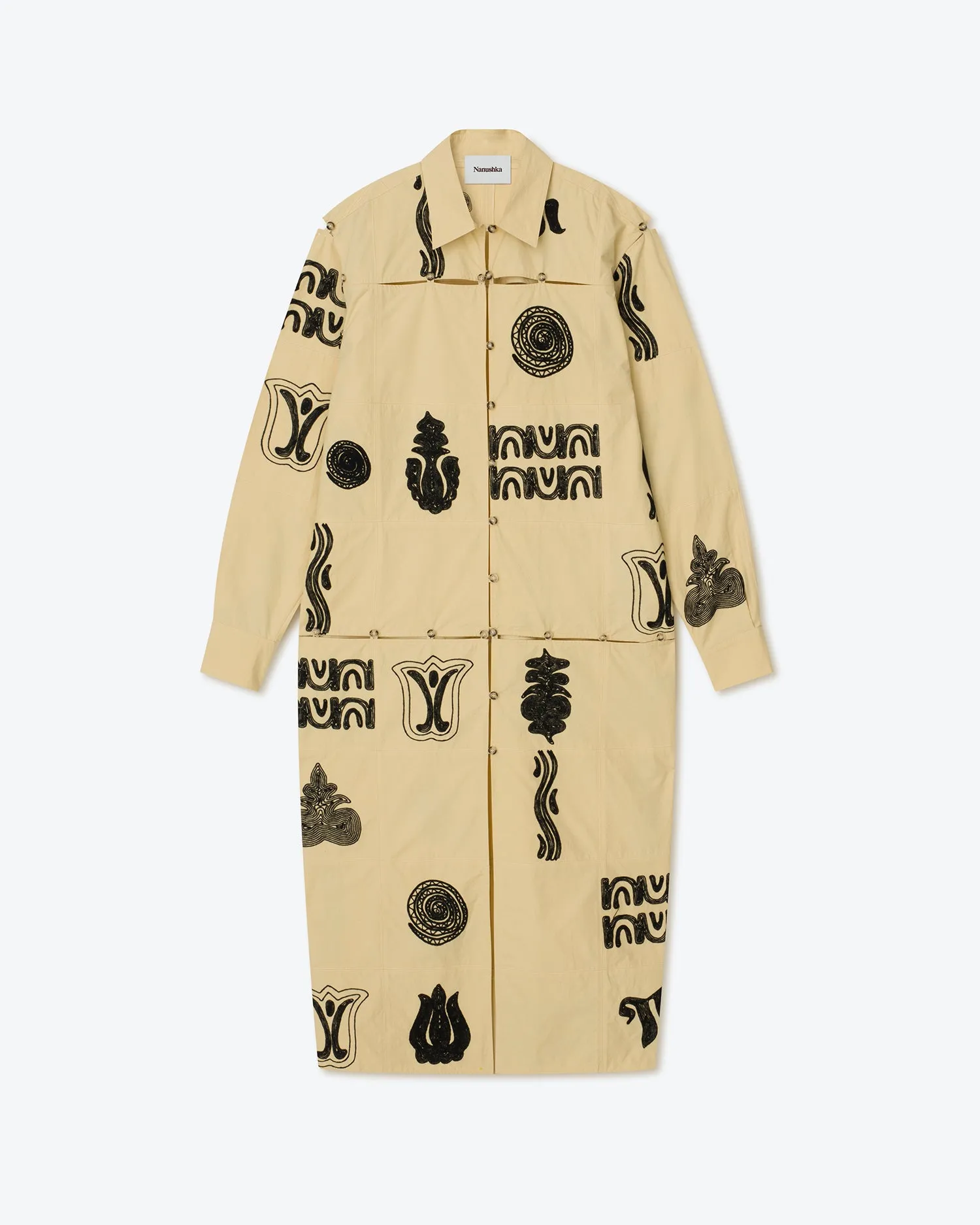 Thera - Sale Embroidered Dress - Vintage Creme sold by Nanushka