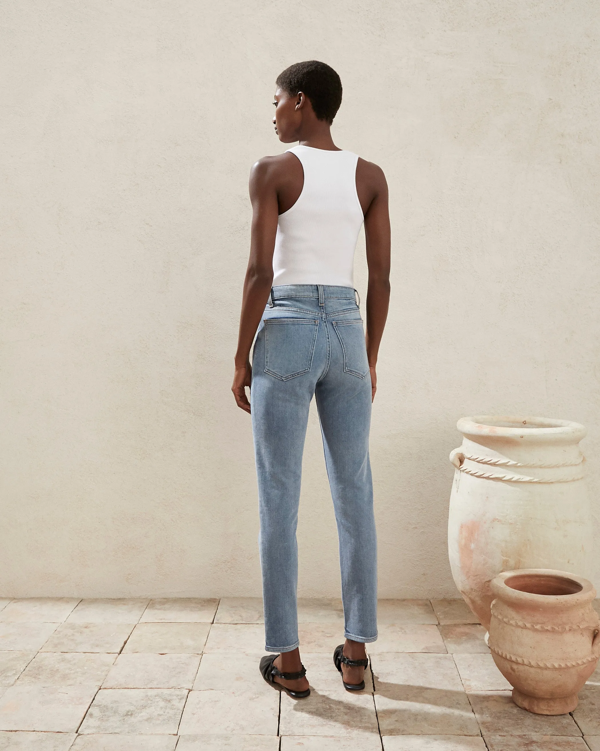 Ren - Mid Rise Skinny Jeans - Blue Wash sold by Nanushka product image thumbnail 5