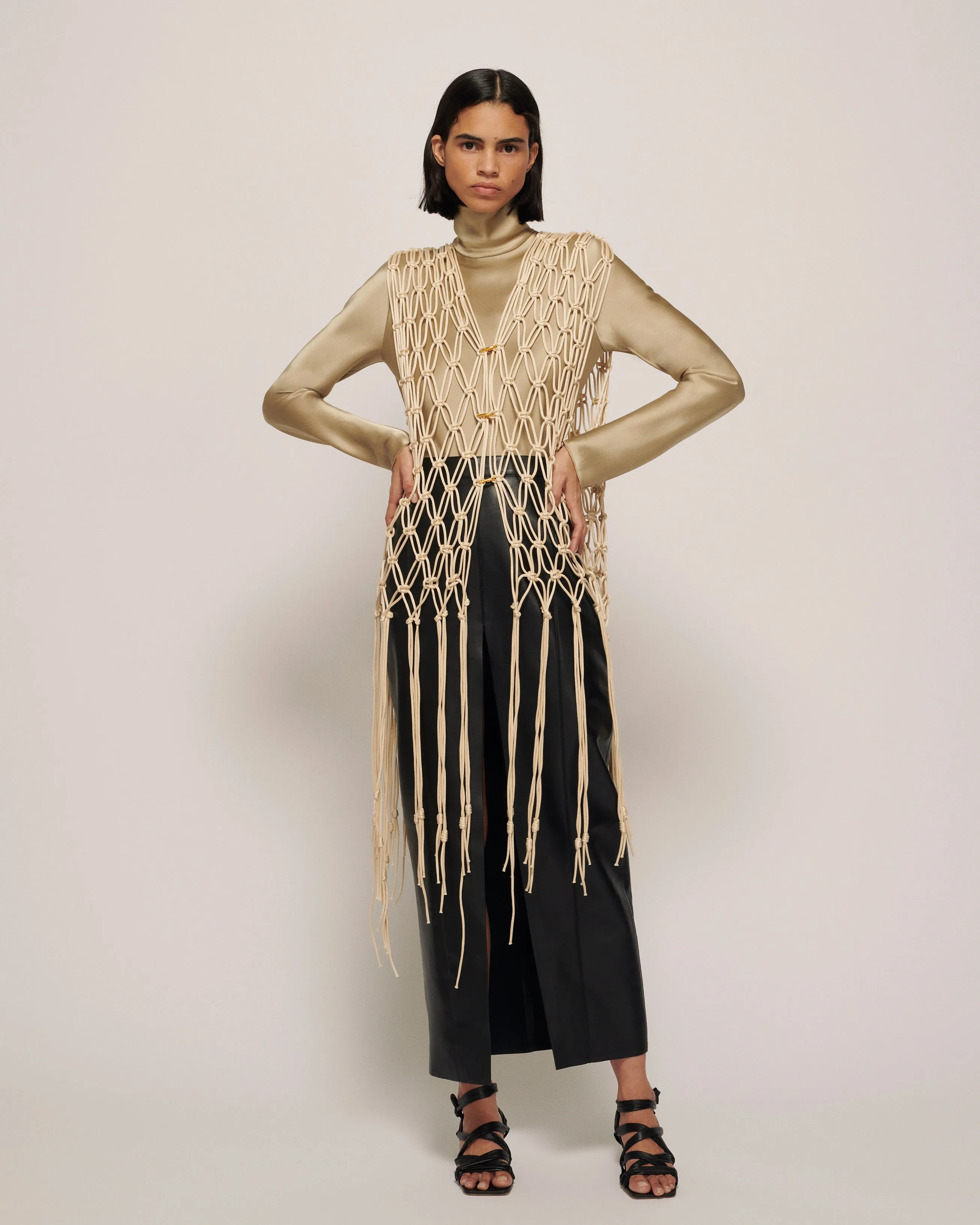 Eva - Slip Satin Top - Sage sold by Nanushka product image thumbnail 4