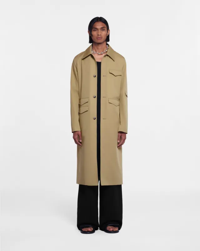 Derron - Sale Bonded Trench Coat - Beige sold by Nanushka