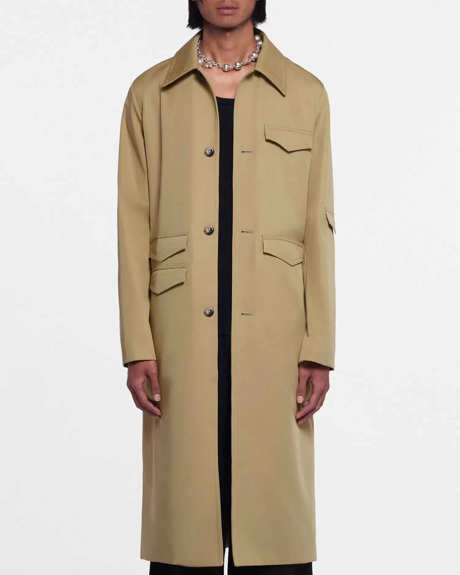 Derron - Sale Bonded Trench Coat - Beige sold by Nanushka product image thumbnail 2