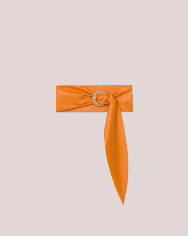 Dae Rustic - Sale Vegan Leather Belt - Orange Merino sold by Nanushka