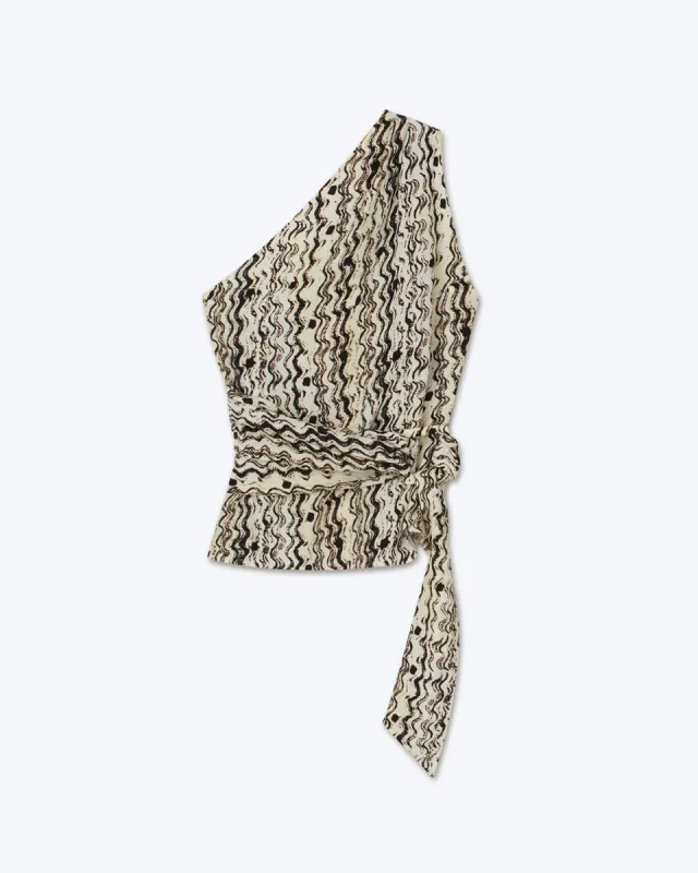 Alegra - Sale Asymmetric Top - Optic Wave sold by Nanushka