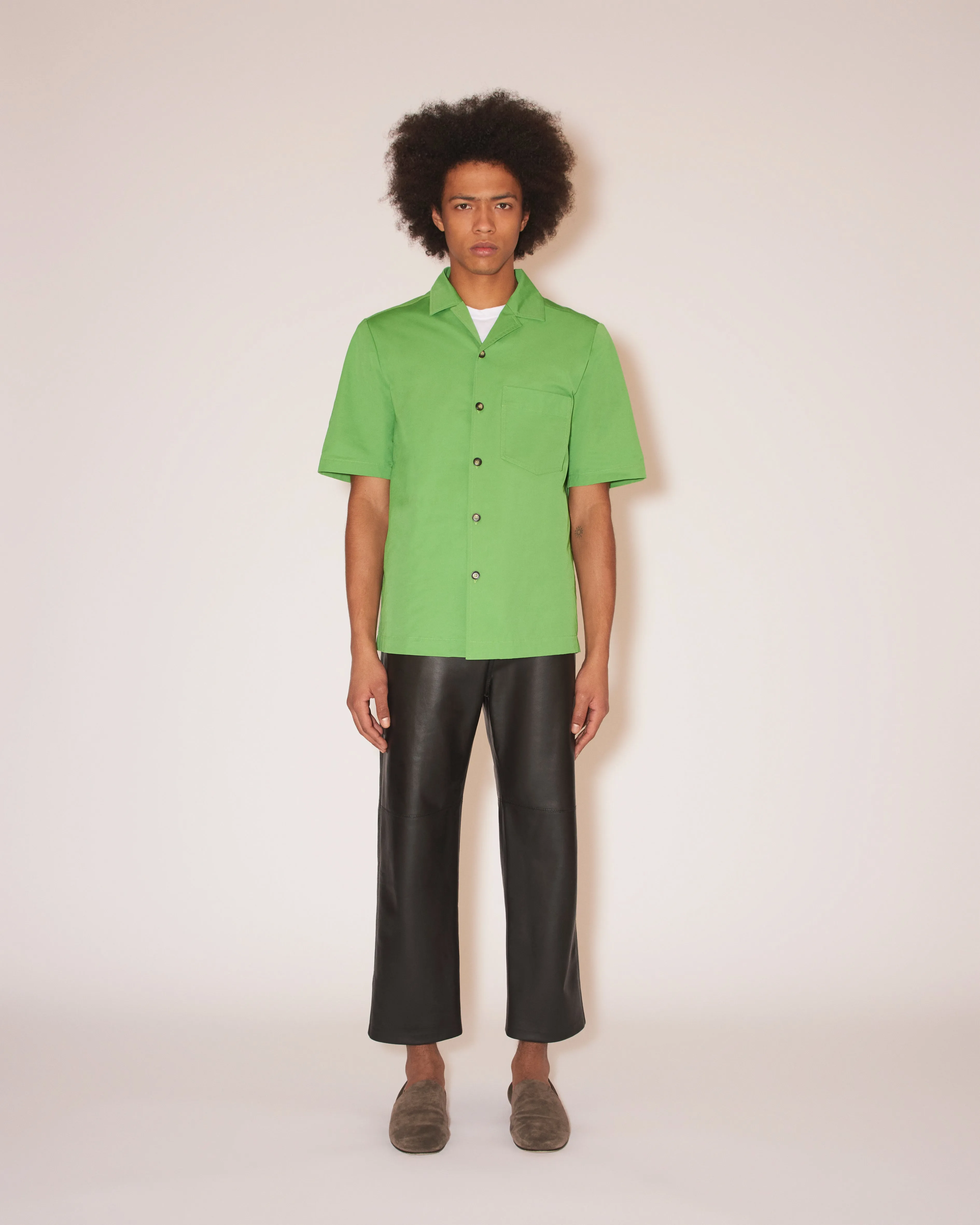 Bodil - Sale Tech Twill Shirt - Green Ss22 sold by Nanushka product image thumbnail 2