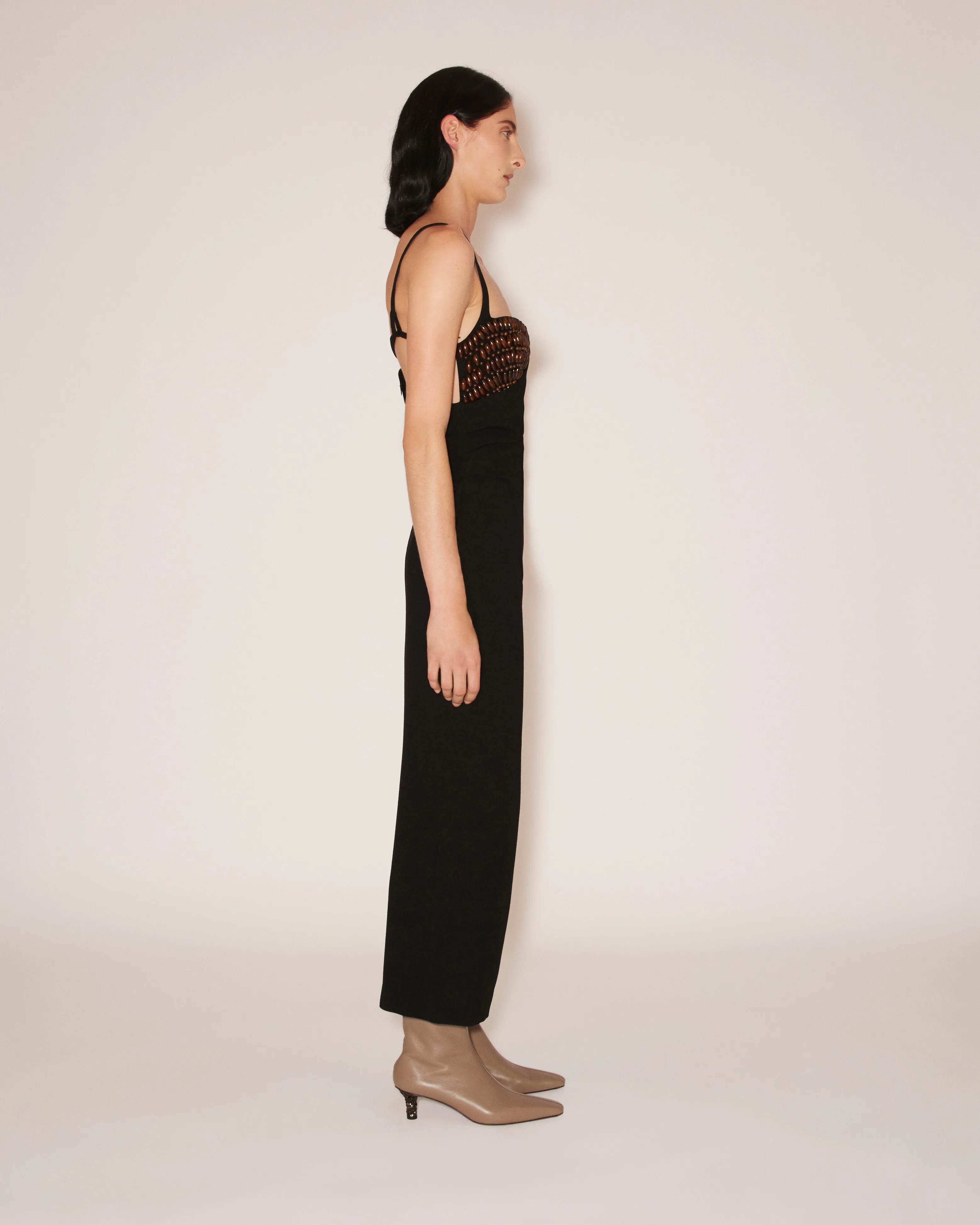 Bansi - Beaded Bouclé-Tweed Dress - Black sold by Nanushka product image thumbnail 3