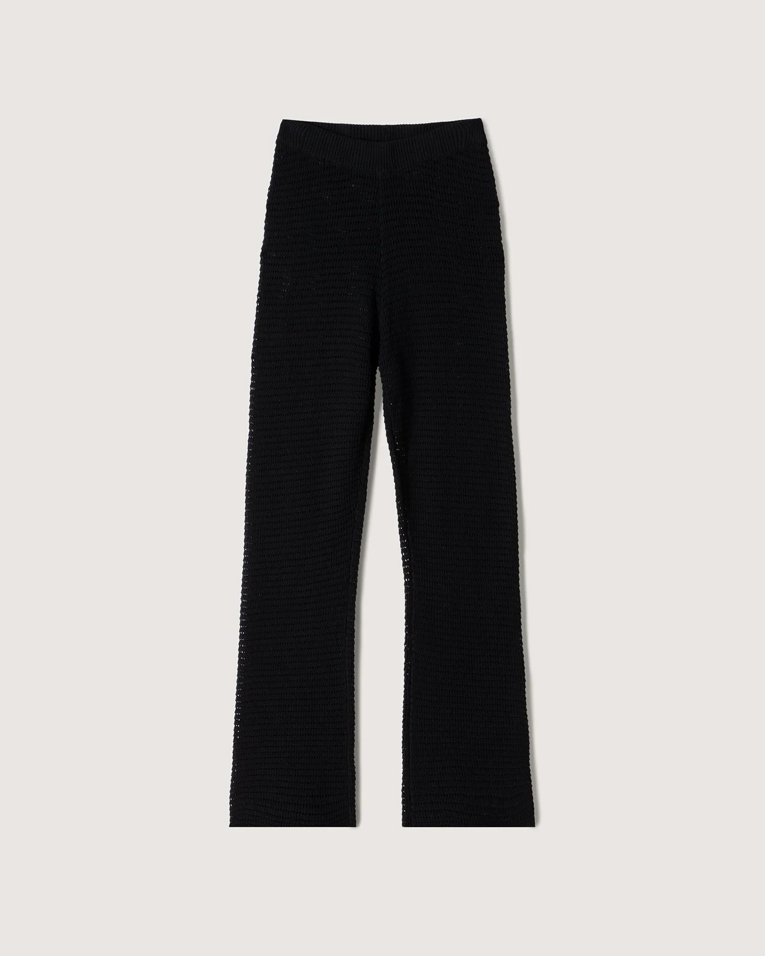 Bazia - Sale Crochet-Knit Wide-Leg Pants - Black sold by Nanushka