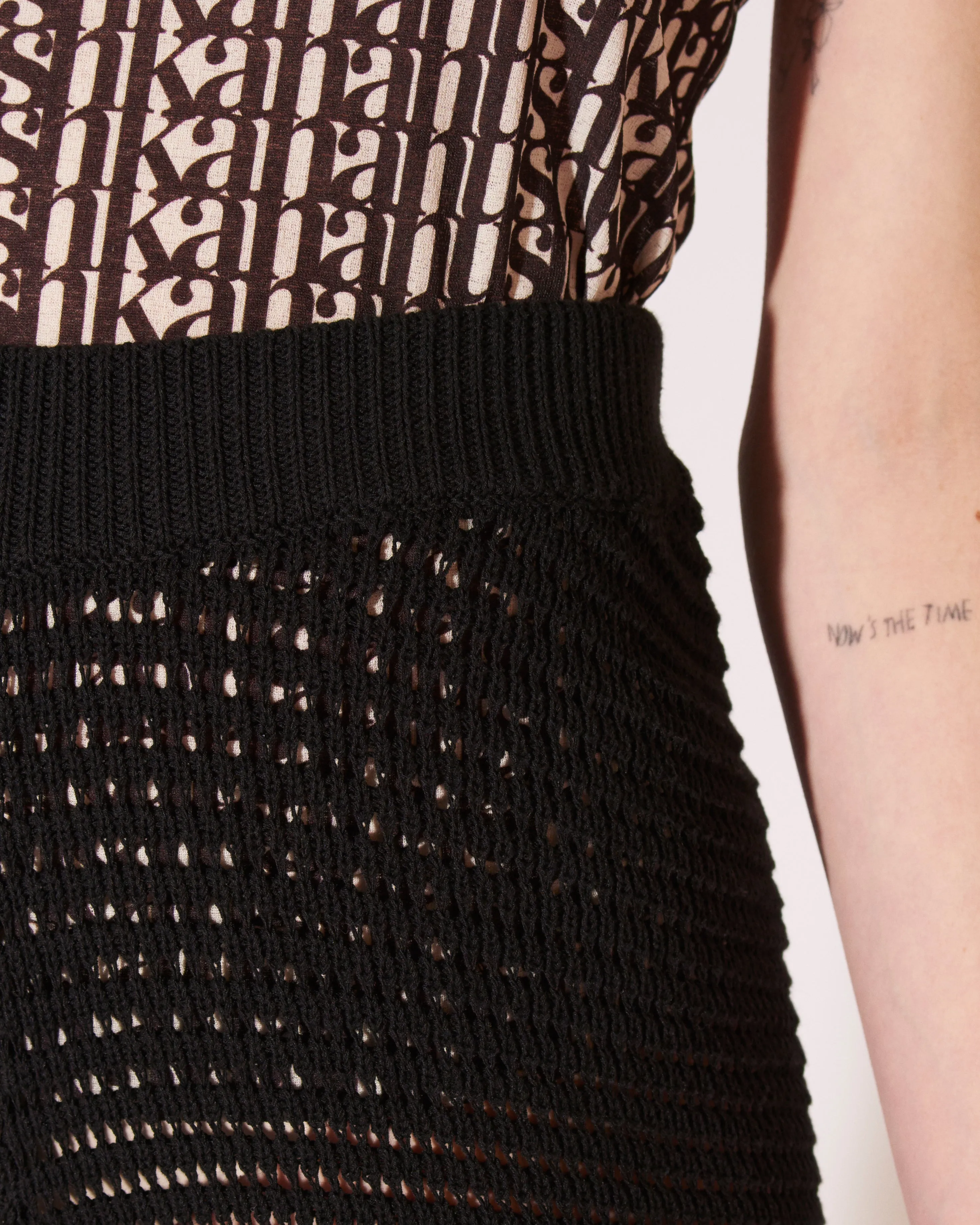 Bazia - Sale Crochet-Knit Wide-Leg Pants - Black sold by Nanushka product image thumbnail 2