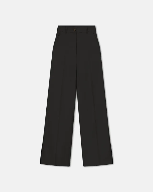 Bida - Tailored Trousers - Off Black sold by Nanushka