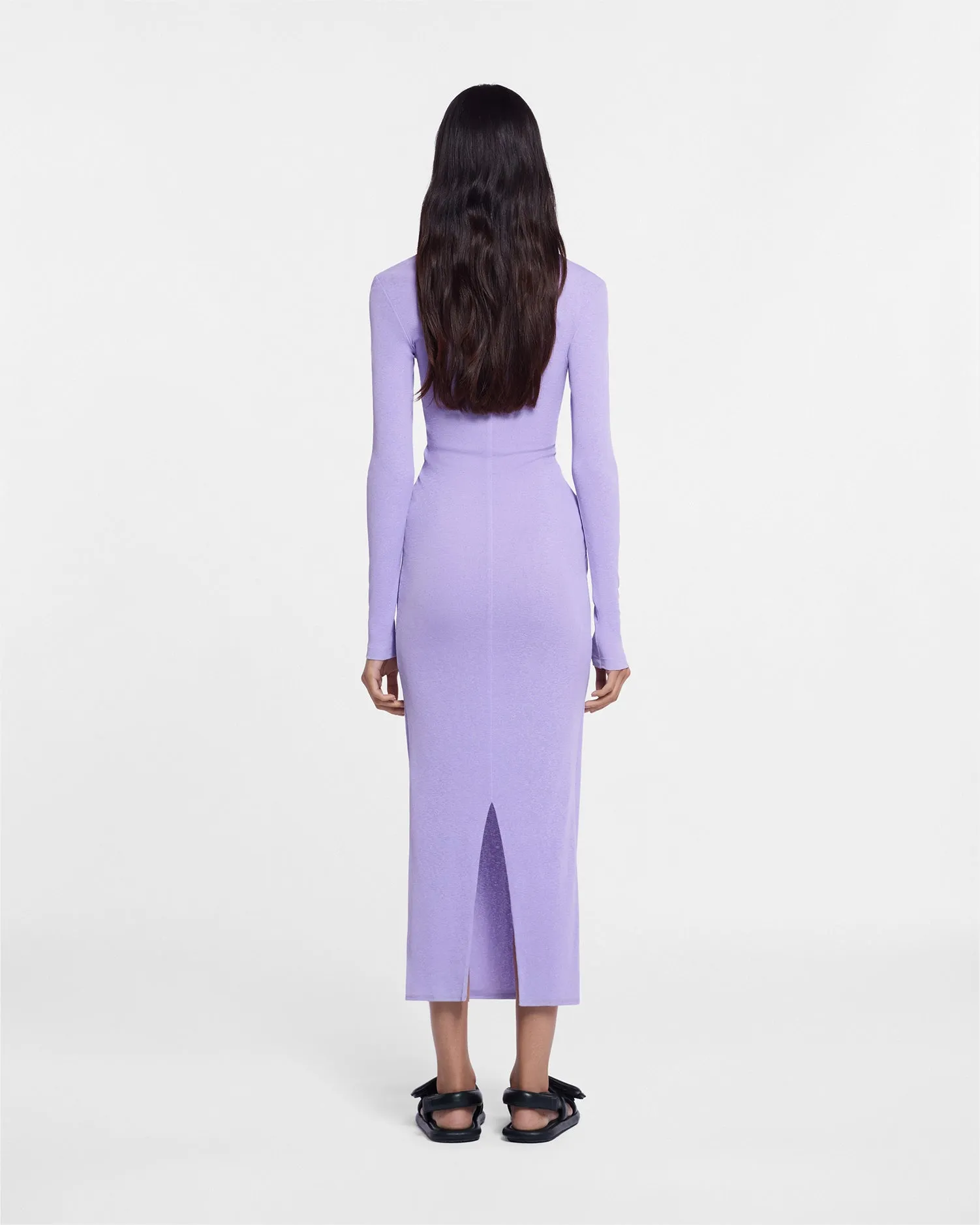 Licio - Sale Mesh-Jersey Midi Dress - Lavender sold by Nanushka product image thumbnail 4
