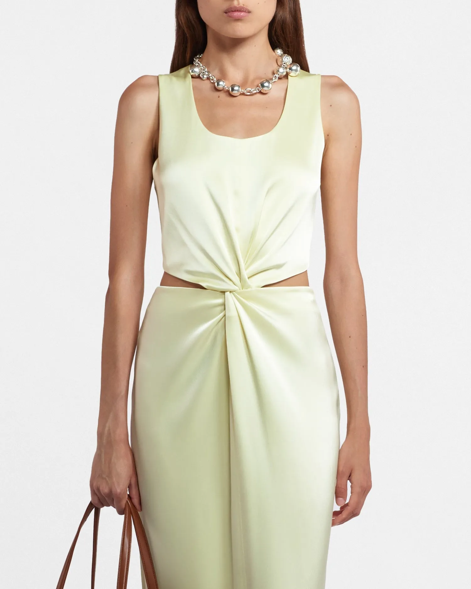 Lucca - Sale Cut-Out Slip Satin Dress - Lumen sold by Nanushka product image thumbnail 3