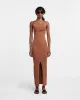 Denice - Sale Twist-Detail Dress - Chestnut Pf23 sold by Nanushka