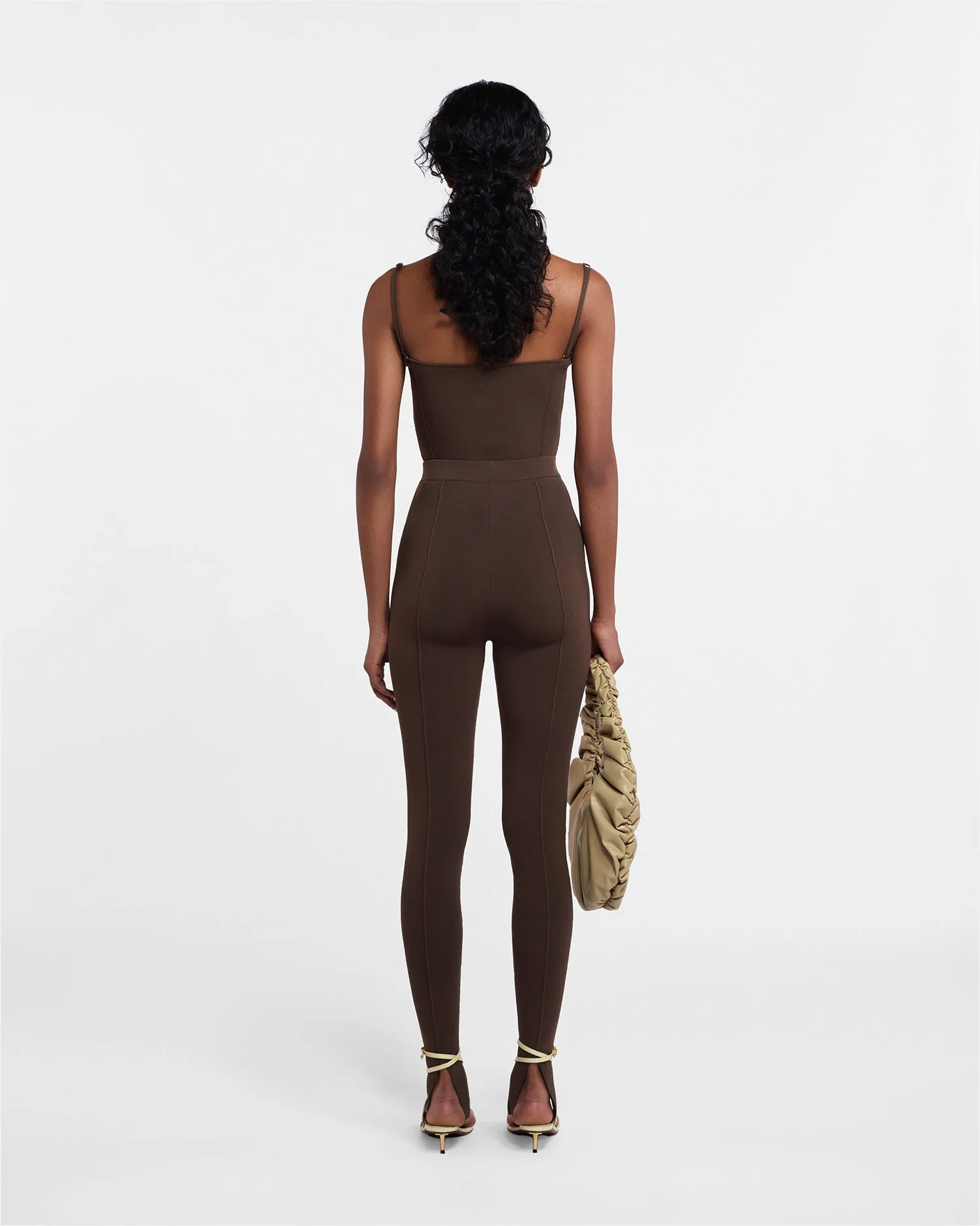 Davine - Sale Double-Strap Top - Bitter Chocolate sold by Nanushka product image thumbnail 4