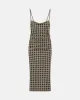 Alexa - Mesh Jersey Midi Dress - Black Diamond Check sold by Nanushka