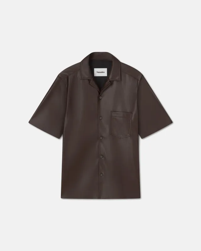 Bodil - Sale Short-Sleeve Shirt - Coffee Ground sold by Nanushka