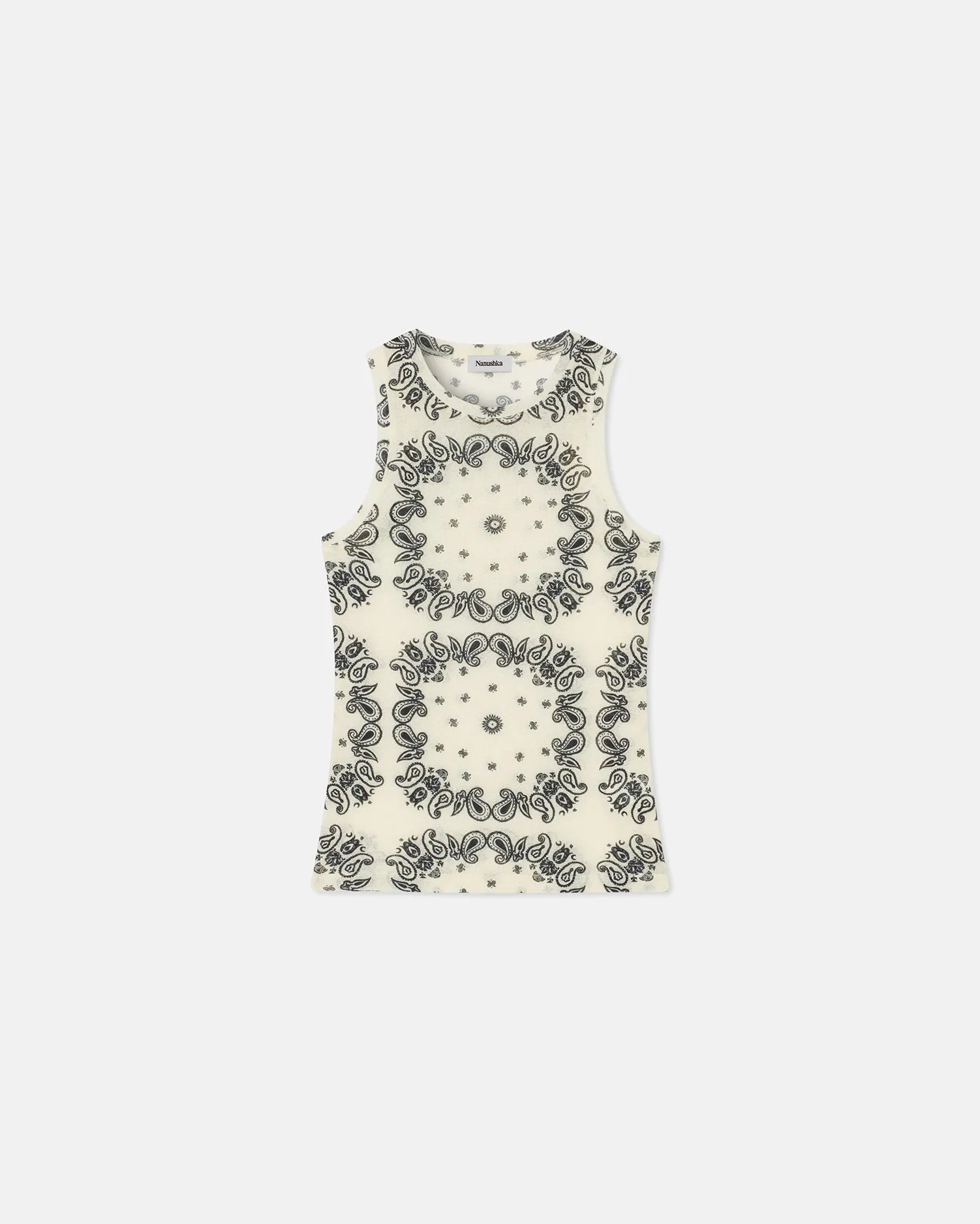 Anneke - Sale Printed Mesh-Jersey Tank Top - Bandana Small Scale sold by Nanushka