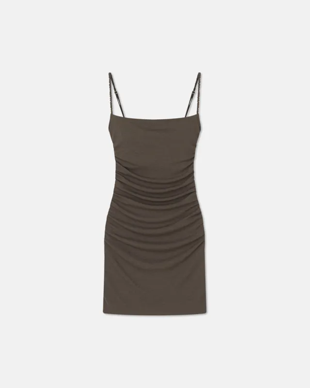 Adie - Sale Mesh-Jersey Dress - Fossil Grey sold by Nanushka