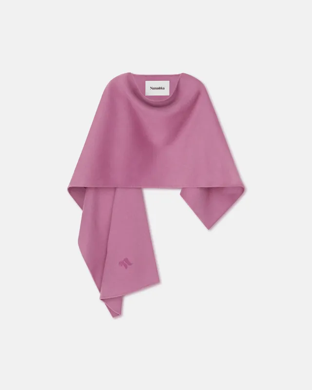 Kamin - Wool And Silk-Blend Shawl - Pink sold by Nanushka