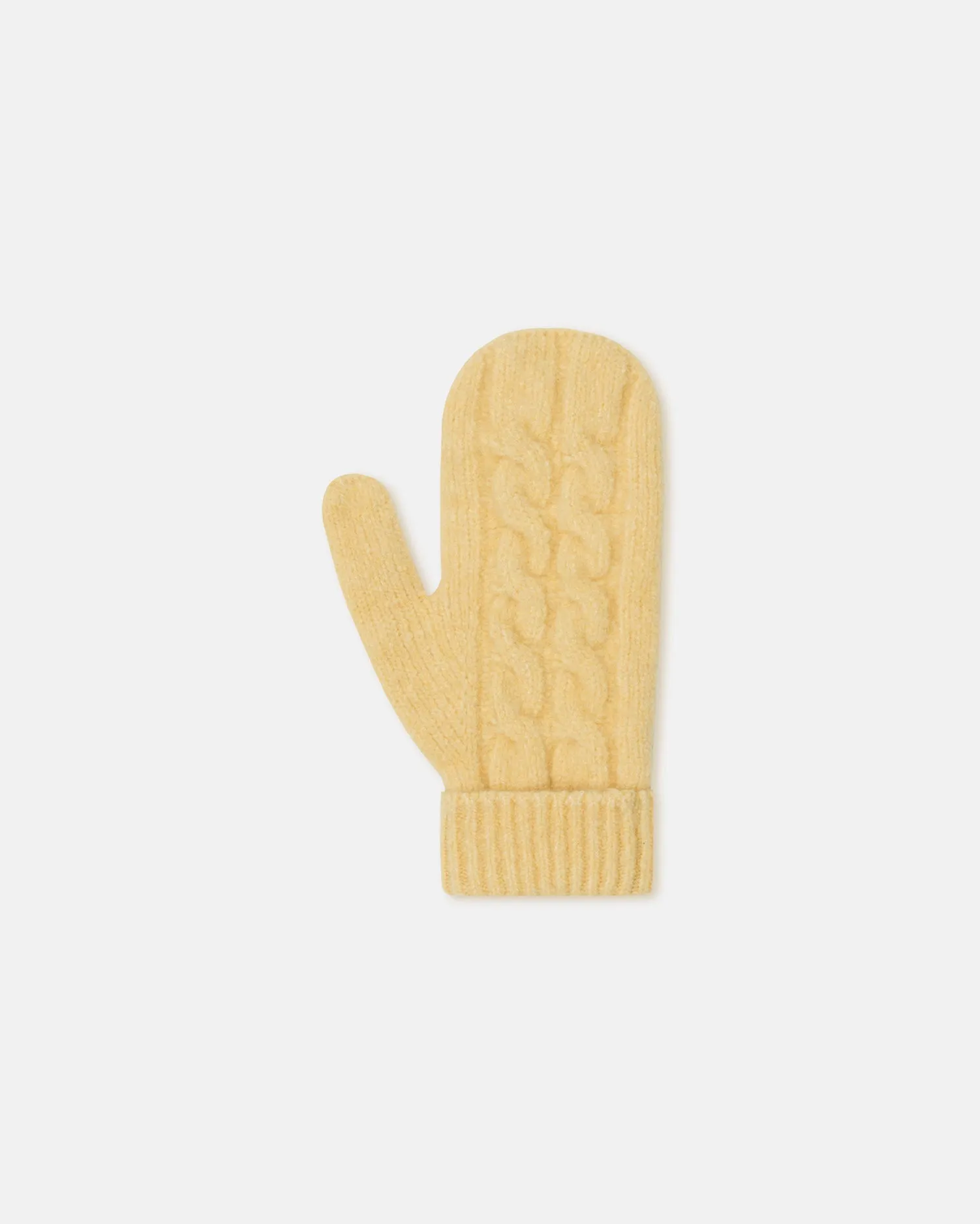 Mica - Cashmere Knit Gloves - Pale Yellow sold by Nanushka