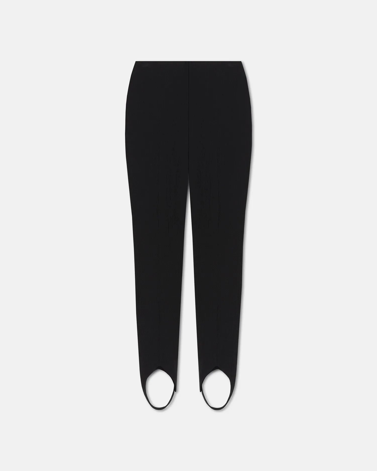 Savita - Seersucker Stirrup Pants - Black sold by Nanushka