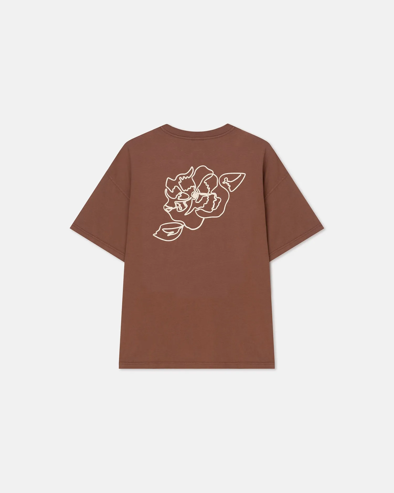 Wren - Embroidered Cotton-Jersey T-Shirt - Rust/Creme/Floral sold by Nanushka product image thumbnail 2