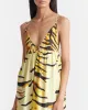 Delphy - Printed Silk Twill Maxi Dress - Tiger sold by Nanushka