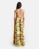 Delphy - Printed Silk Twill Maxi Dress - Tiger sold by Nanushka