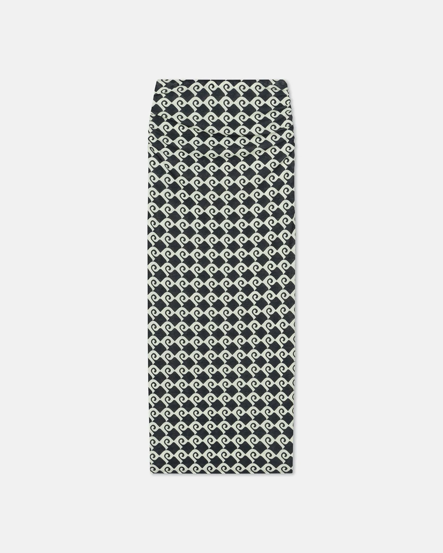 Norine - Ruched Mesh-Jersey Midi Skirt - Diamond Check sold by Nanushka product image thumbnail 4
