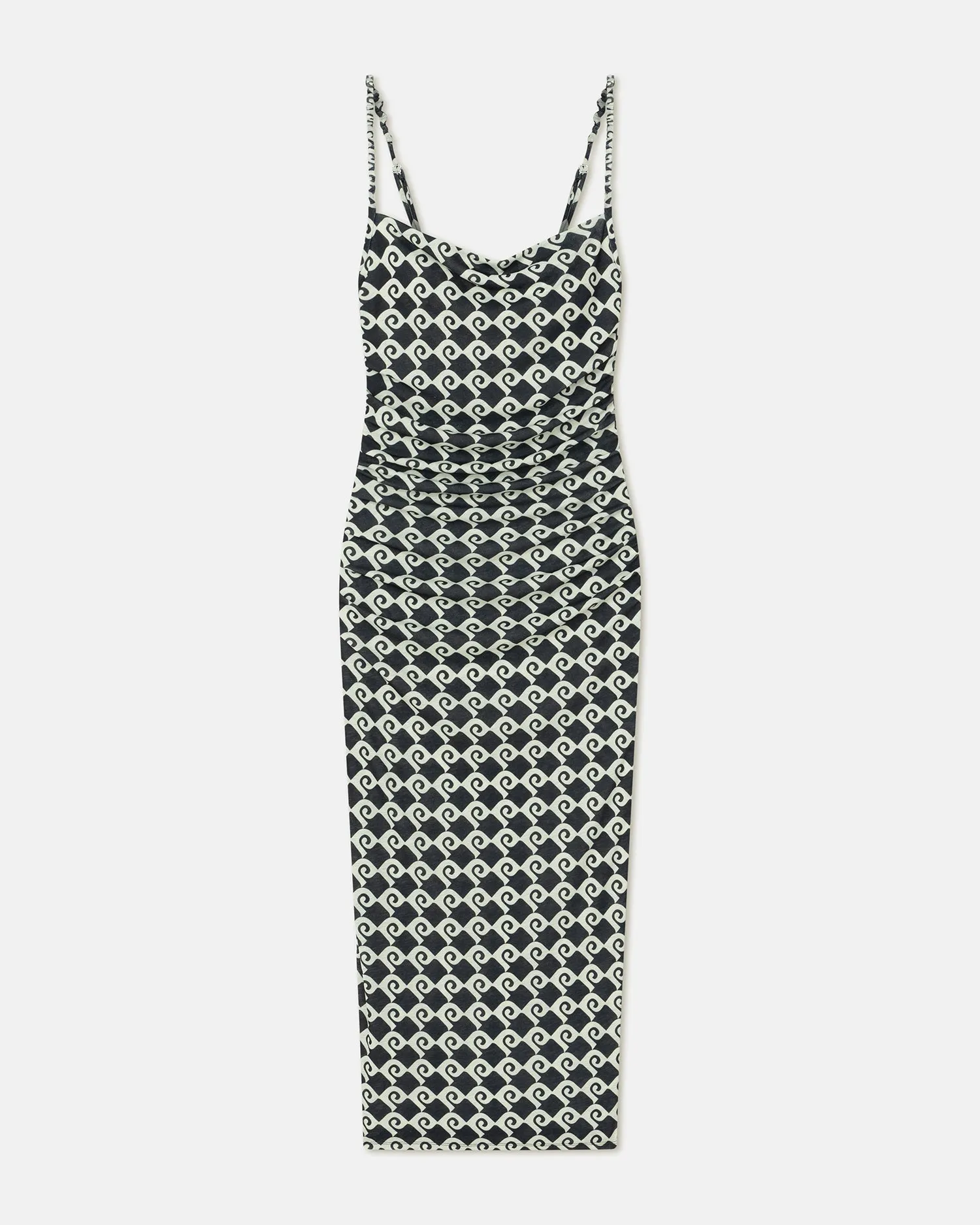 Alexa - Mesh Jersey Midi Dress - Diamond Check sold by Nanushka