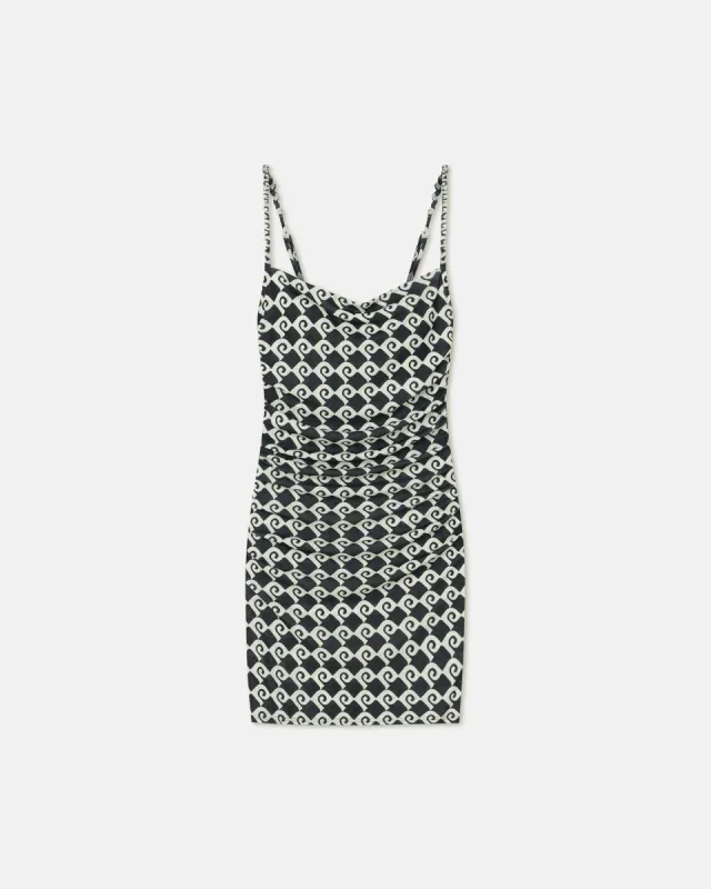 Adie - Mesh Jersey Dress - Diamond Check sold by Nanushka