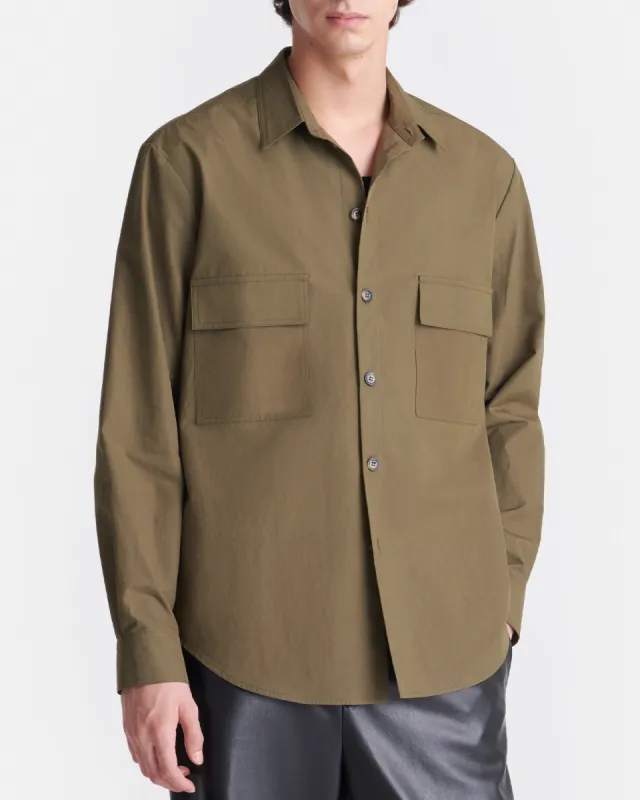 Jari - Long-Sleeve Shirt - Uniform Green sold by Nanushka