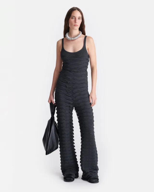 Polina - Textured Mouline Bodysuit - Grey Mouline sold by Nanushka