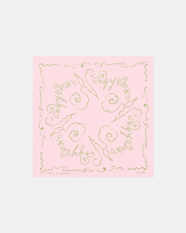 Shoul - Printed Silk Scarf - Cloud Pink made by Nanushka