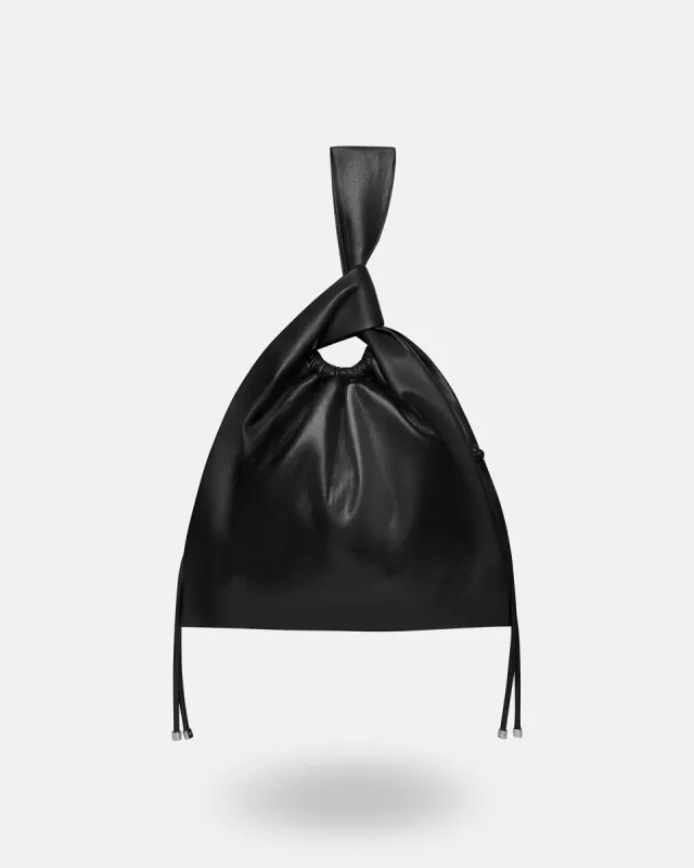 Jen Drawstring - Okobor™ Alt-Leather Bag - Black sold by Nanushka