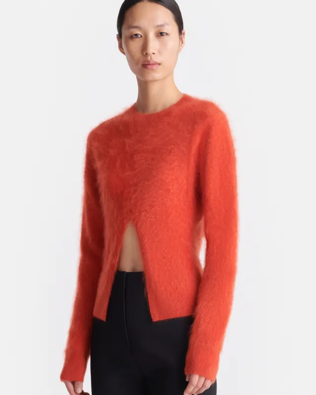 Kloe - Brushed Cashmere Sweater - Red made by Nanushka