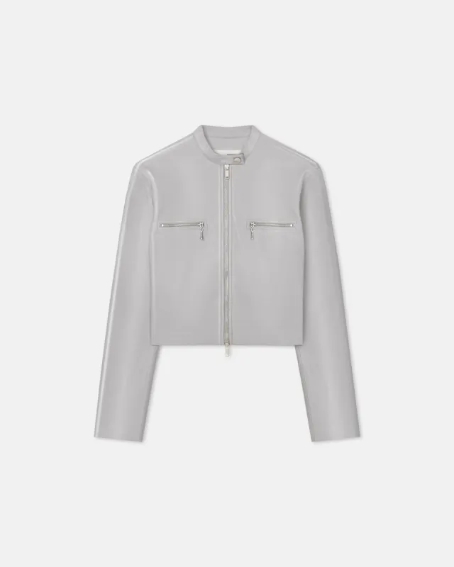 Aletta - Okobor™ Alt-Leather Jacket - Grey sold by Nanushka