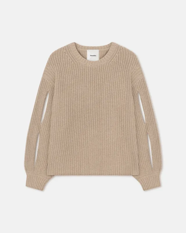 Jacint - Cashmere-Blend Sweater - Oatmeal sold by Nanushka