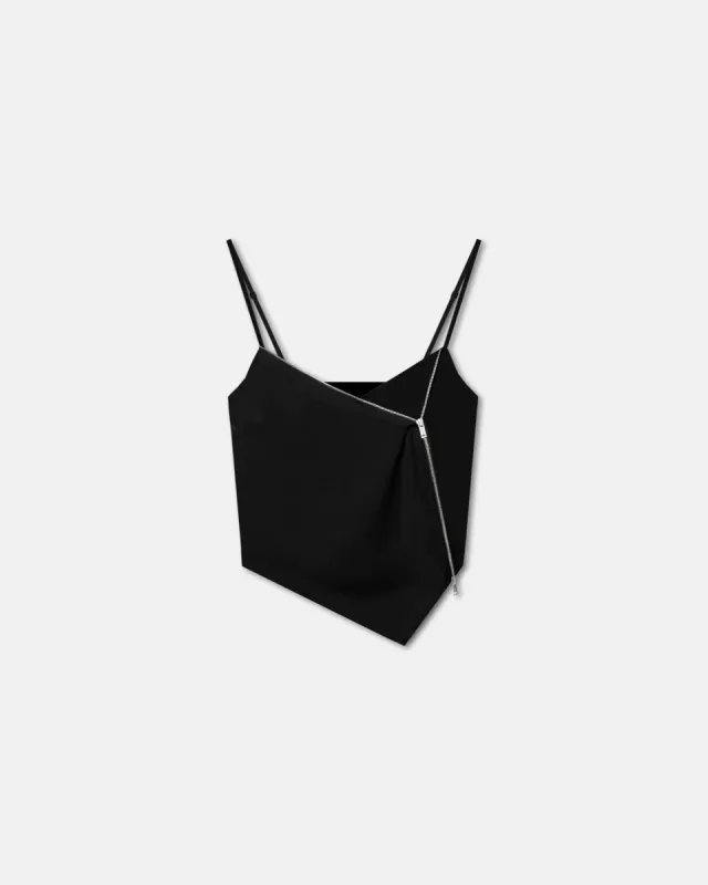 Zorka - Georgette Top - Black sold by Nanushka