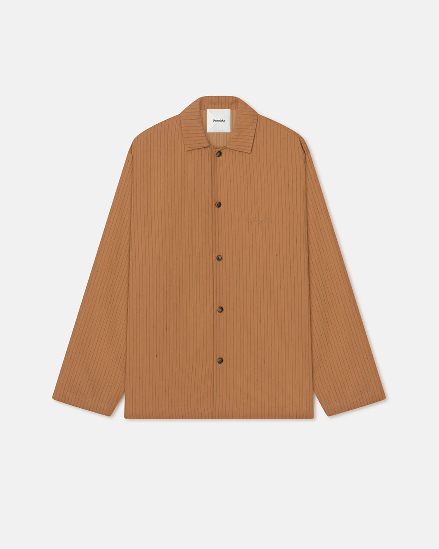 Shaun - Striped Shirt - Caramel Stripe sold by Nanushka