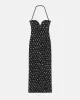 Haylen - Seersucker Tech Chiffon Midi Dress - Polka sold by Nanushka