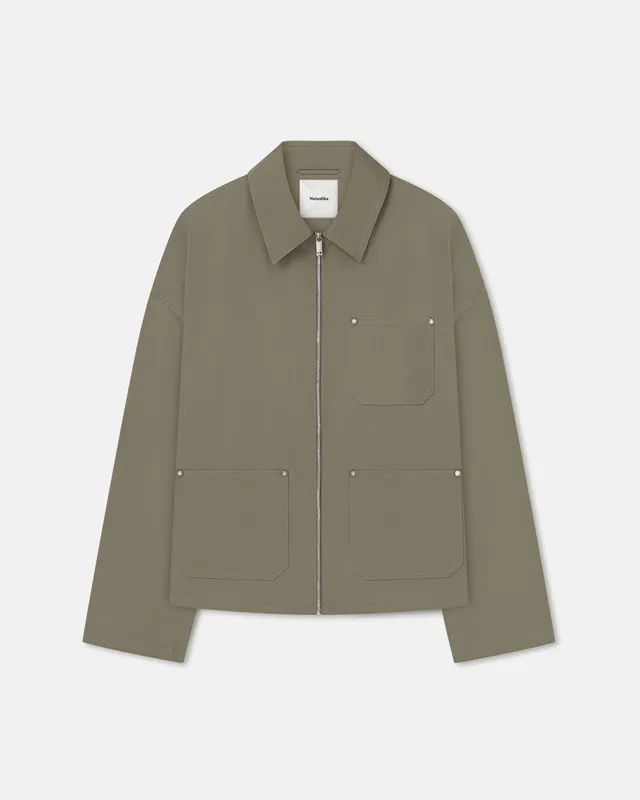 Ambrus - Cropped Tech Twill Jacket - Bamboo sold by Nanushka
